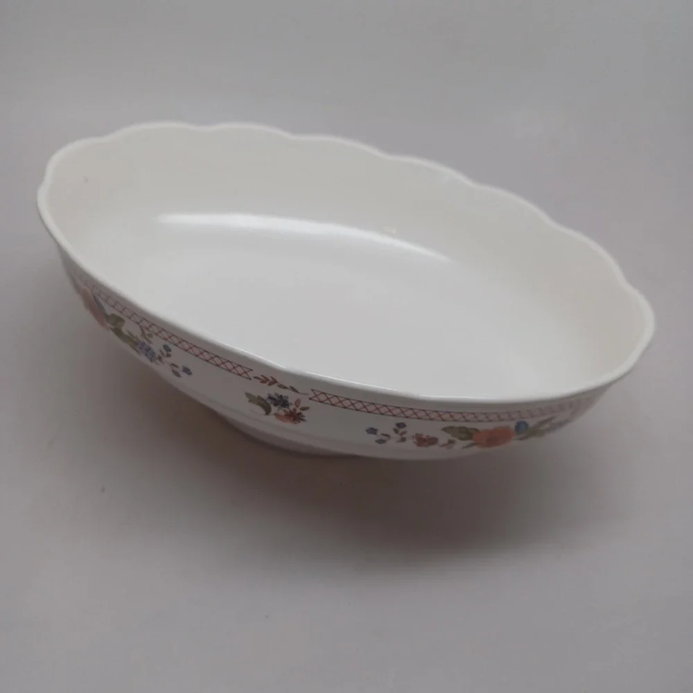 Lenox‎ Lantana Wind Chimes Oval Vegetable Serving Bowl Scalloped Fine China USA